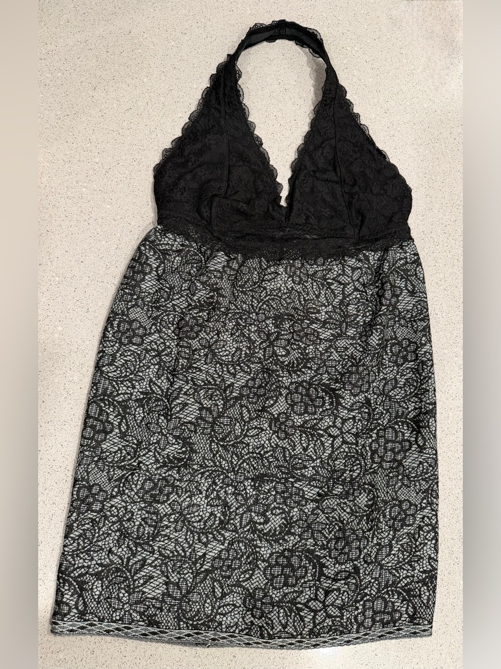Gilly Hicks Black Lace Halter Lingerie